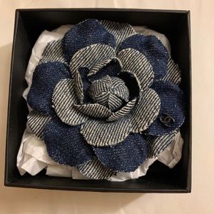 Chanel Camellia Blue Jean PF17 Brooch